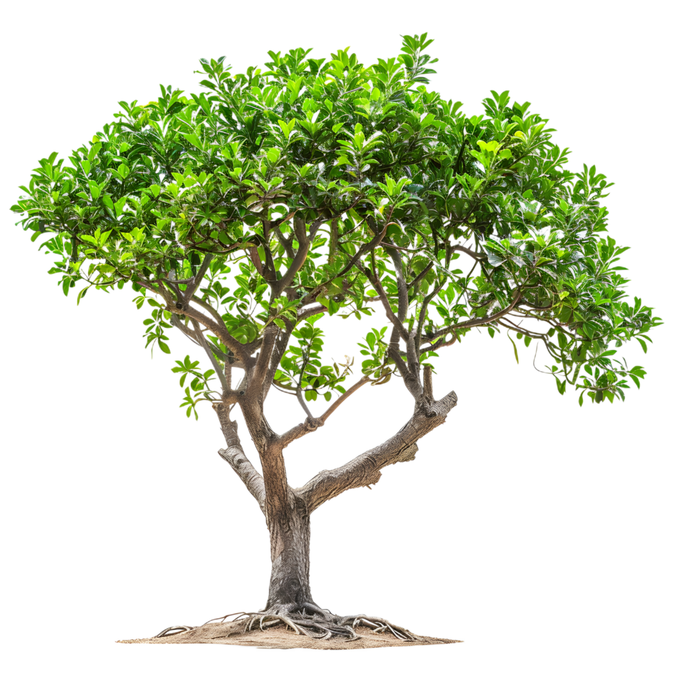 a tree with green leaves on a transparent background png