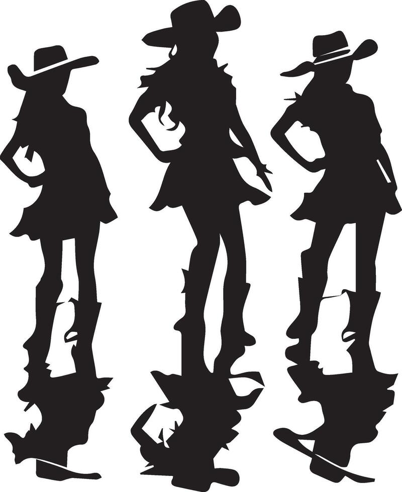silhouette of beautiful girl vector