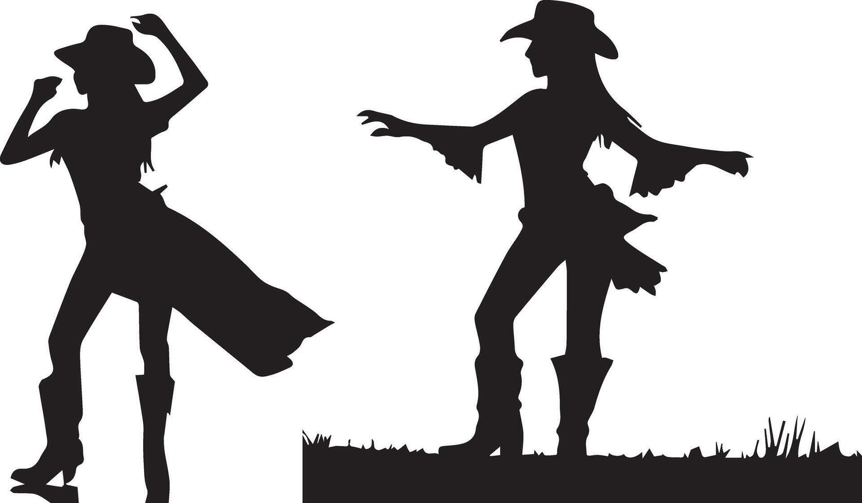 silhouette of beautiful girl vector