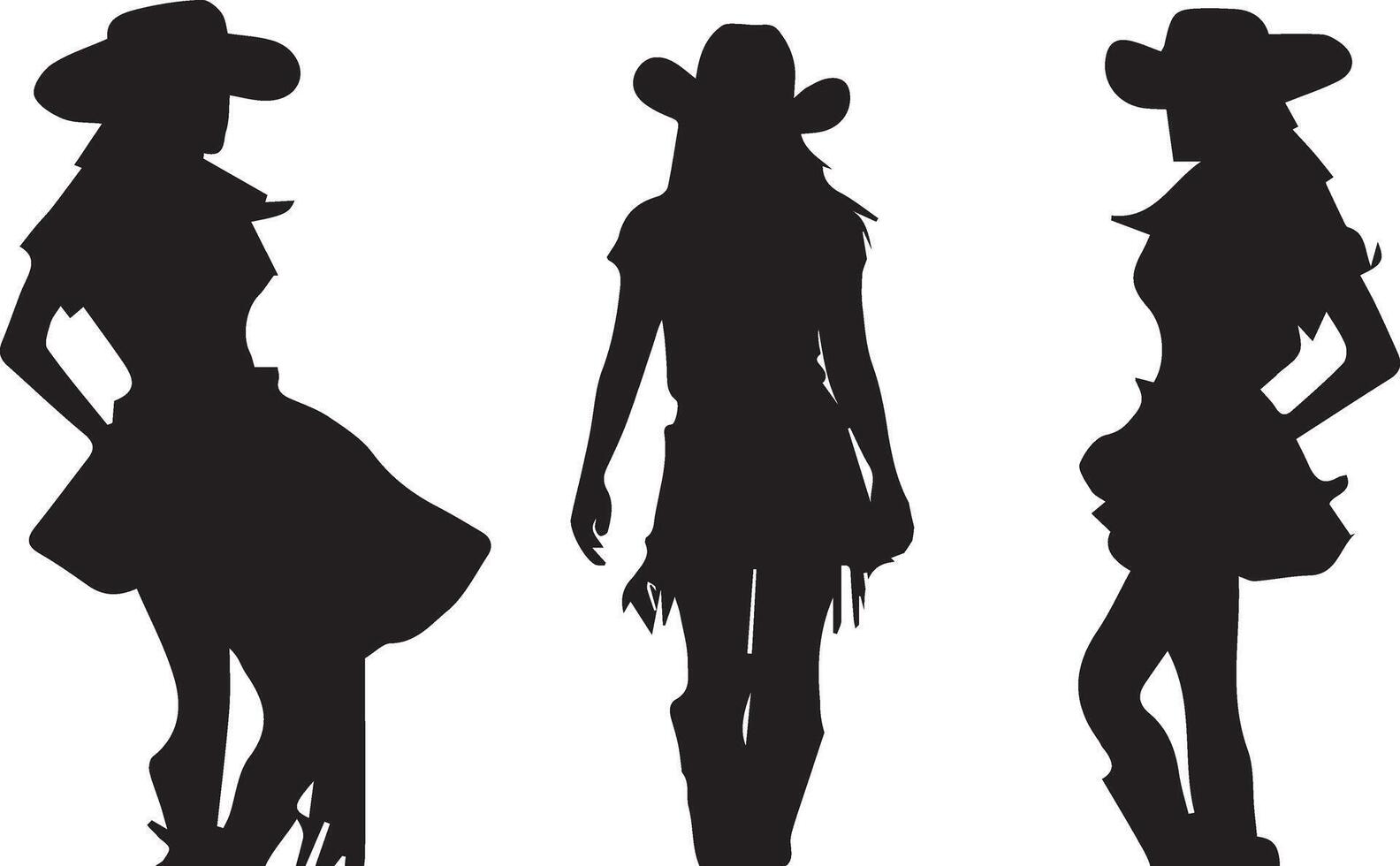 silhouette of beautiful girl vector