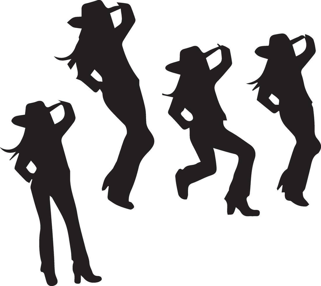 silhouette of beautiful girl vector