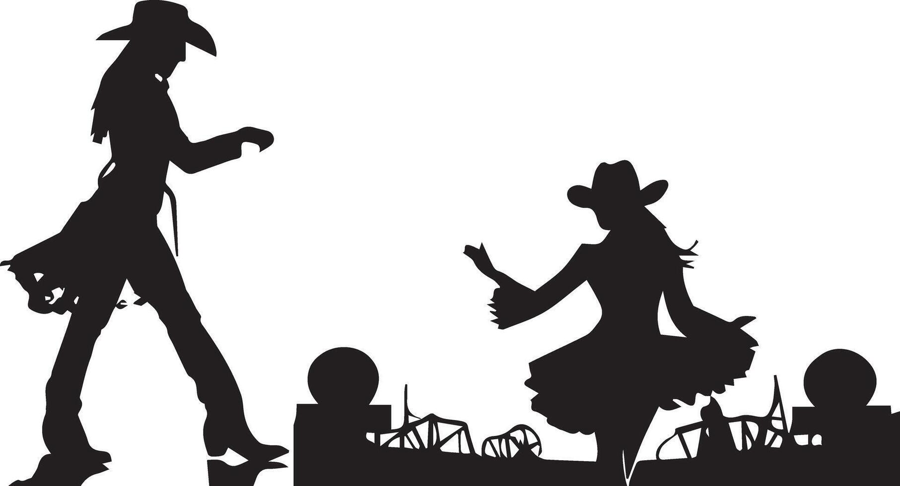 silhouette of beautiful girl vector