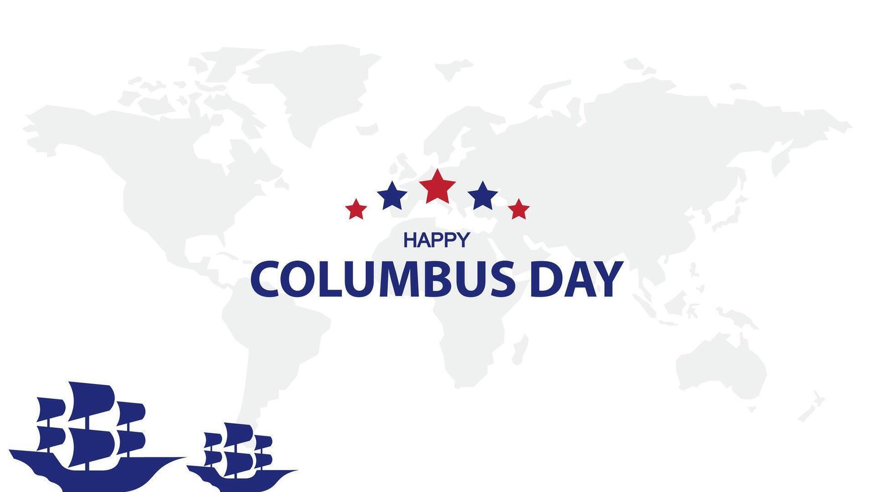Happy Columbus Day background. vector