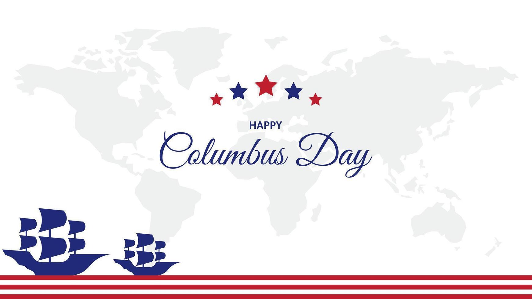 Happy Columbus Day background. vector