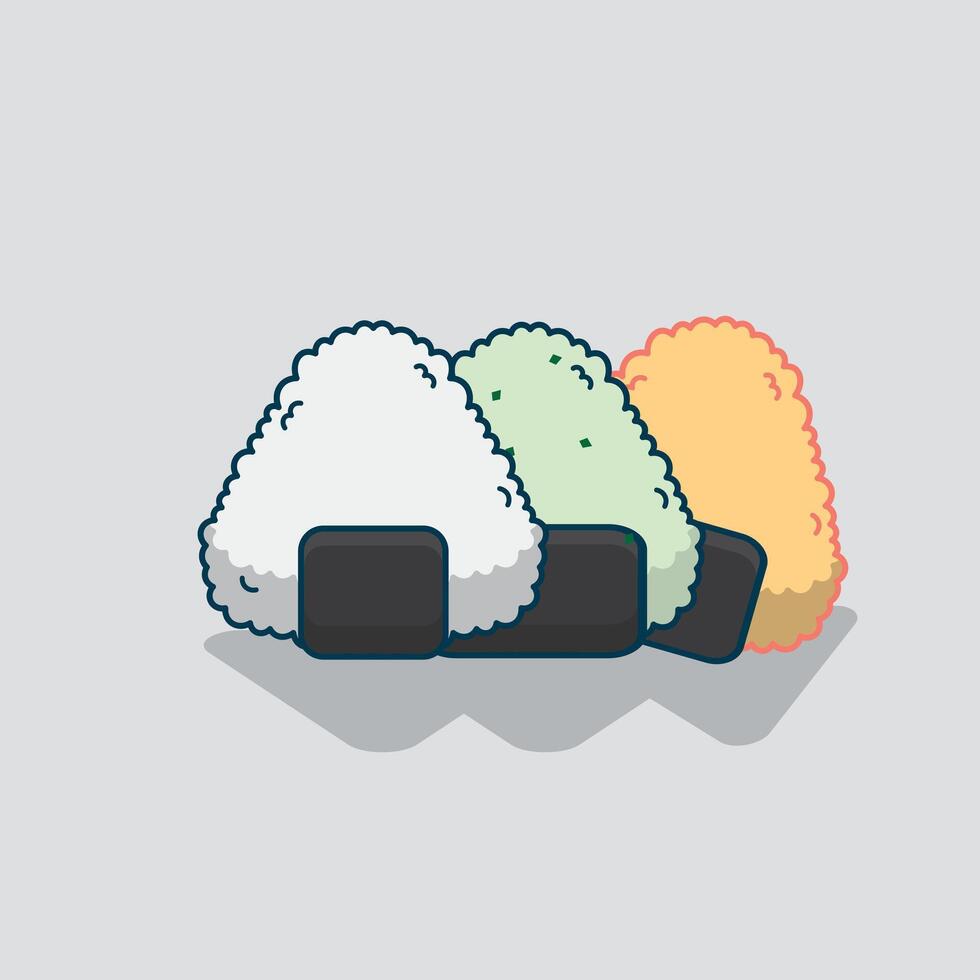 Onigiri illustration design vector