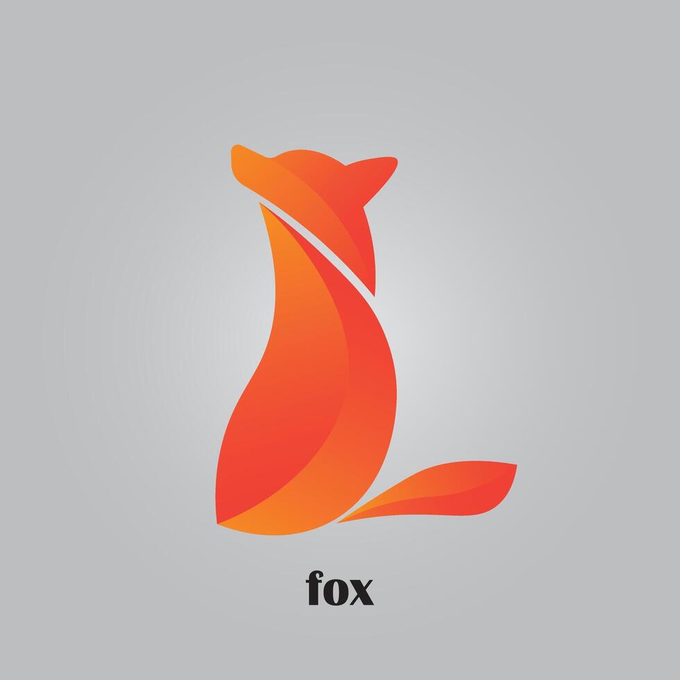 Wolf logo in abstract shape vector