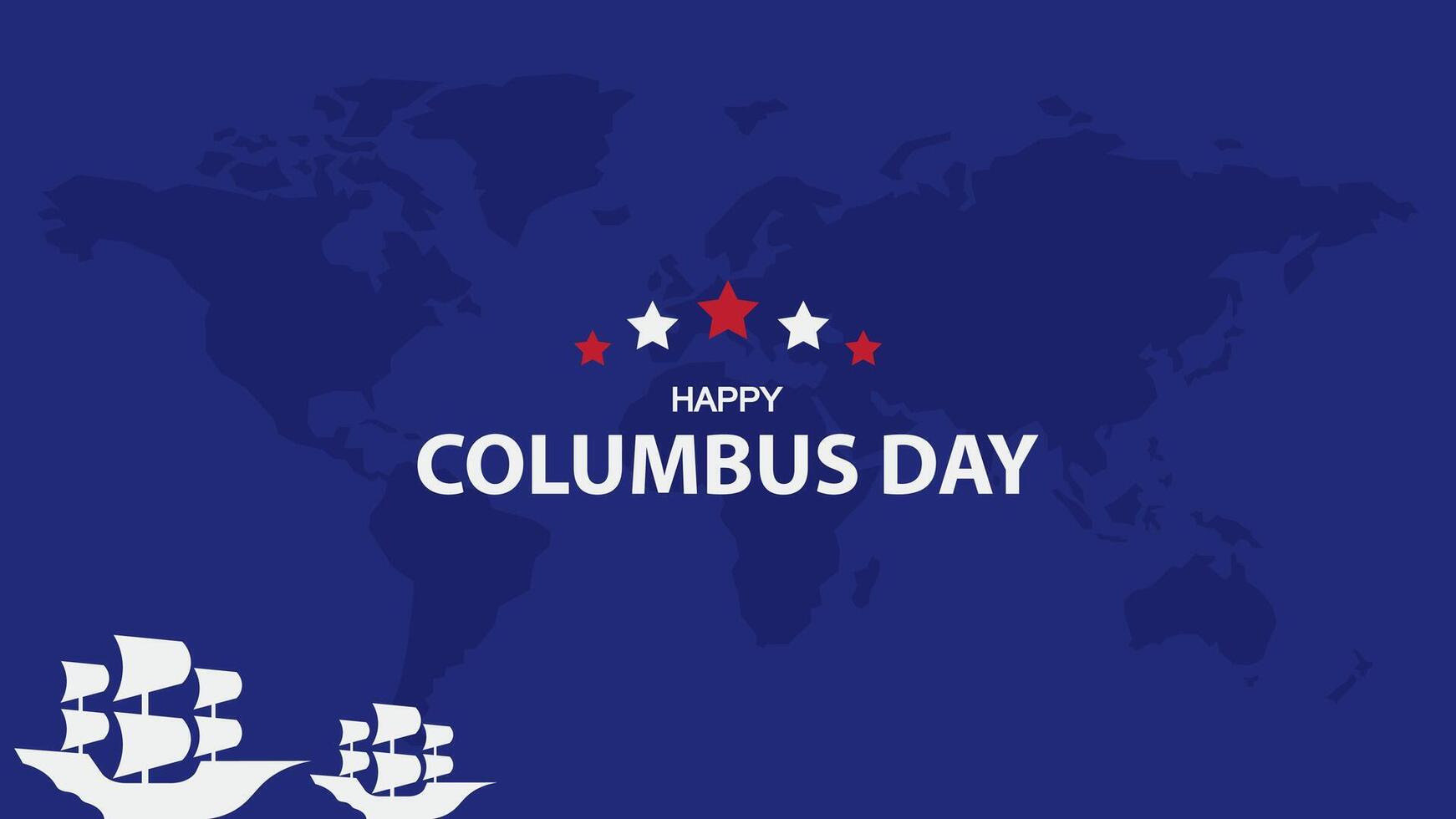 Happy Columbus Day background. vector