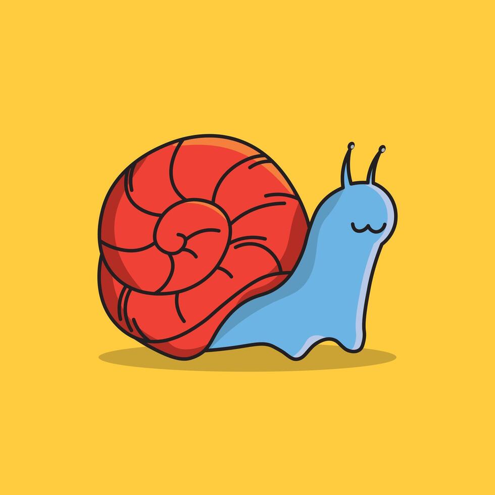 snail illustration dsign vector