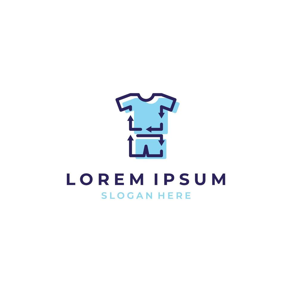 recycle tee clothes t shirt laundry logo icon simple minimalist concept vector