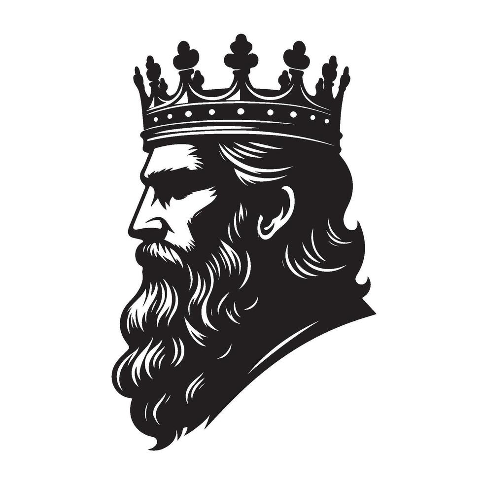 Silhouette of a King vector