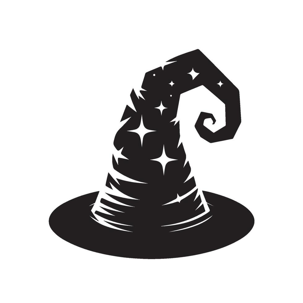 Silhouette of a Witches Hat vector