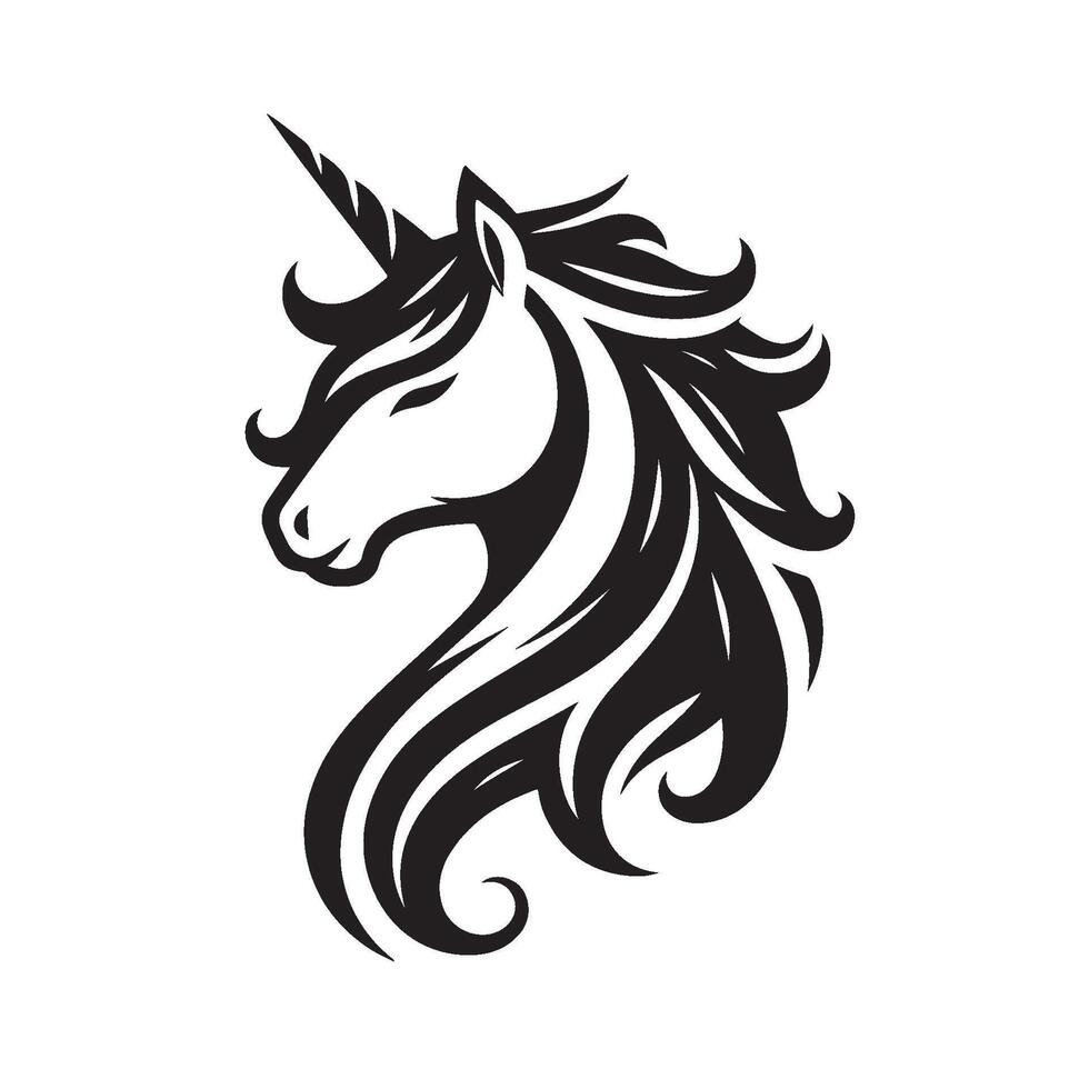 Silhouette of a Unicorn vector