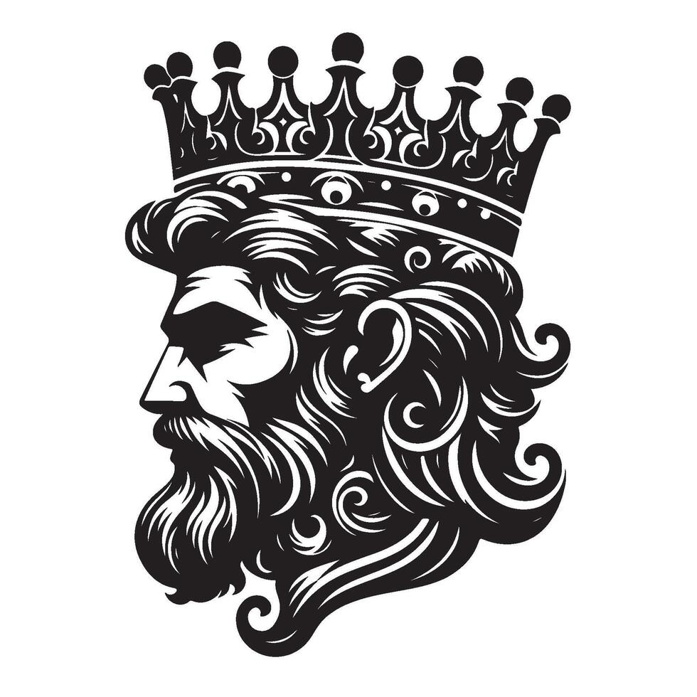 Silhouette of a King vector