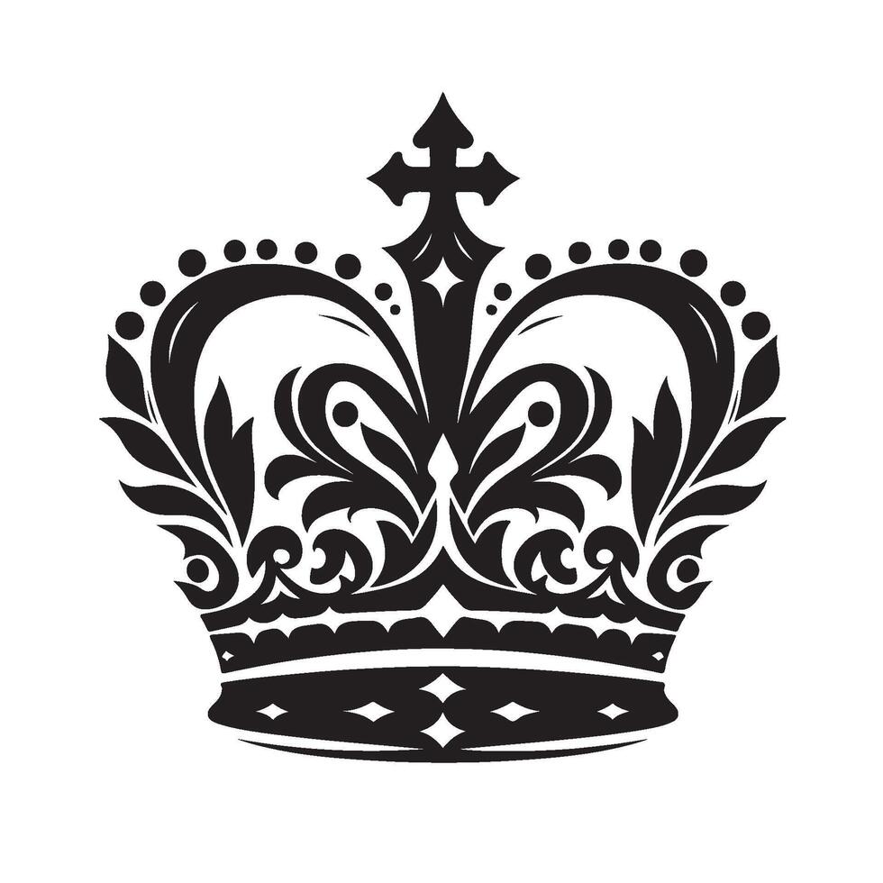 Silhouette of a King's Crown vector