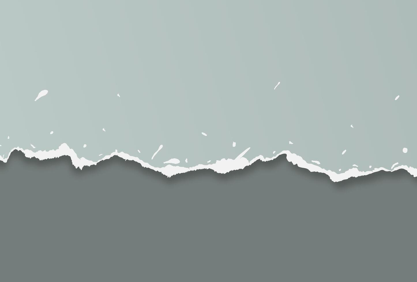 Horizontal paper torn gray squares for text or message on transparent background. vector