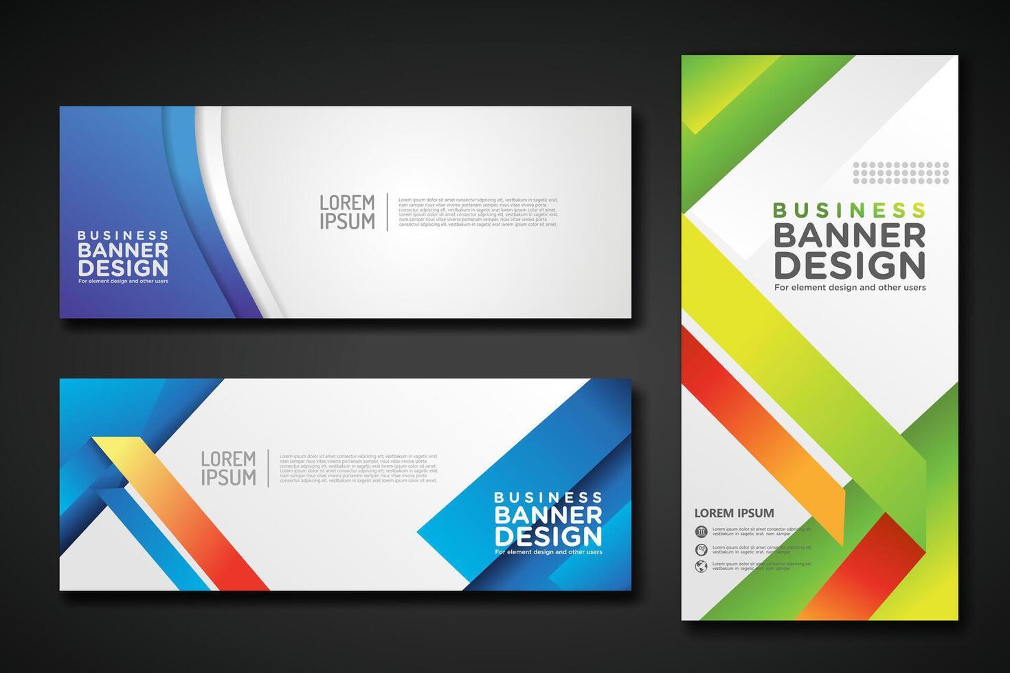 Set modern abstract banners for corporate concept, element design. illustration vector