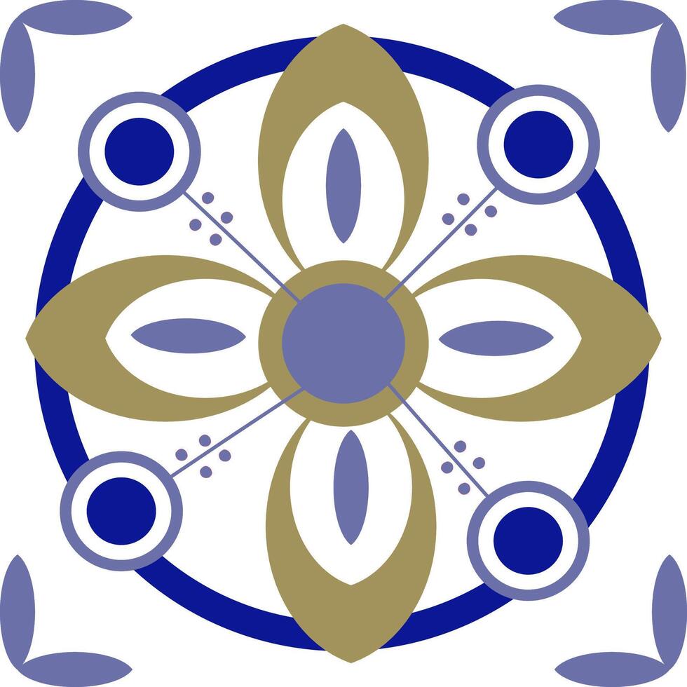 geometric shapes and flowers on white background vector