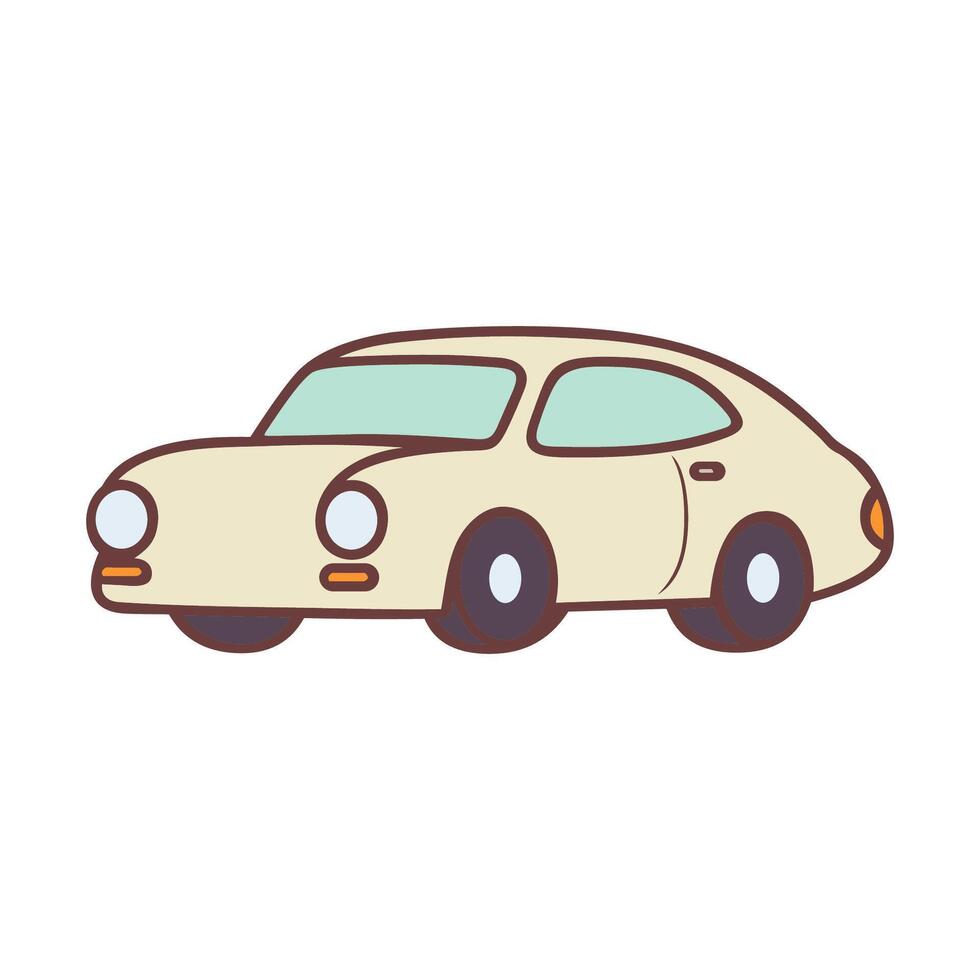 Cartoon Illustration of a classic Car vector