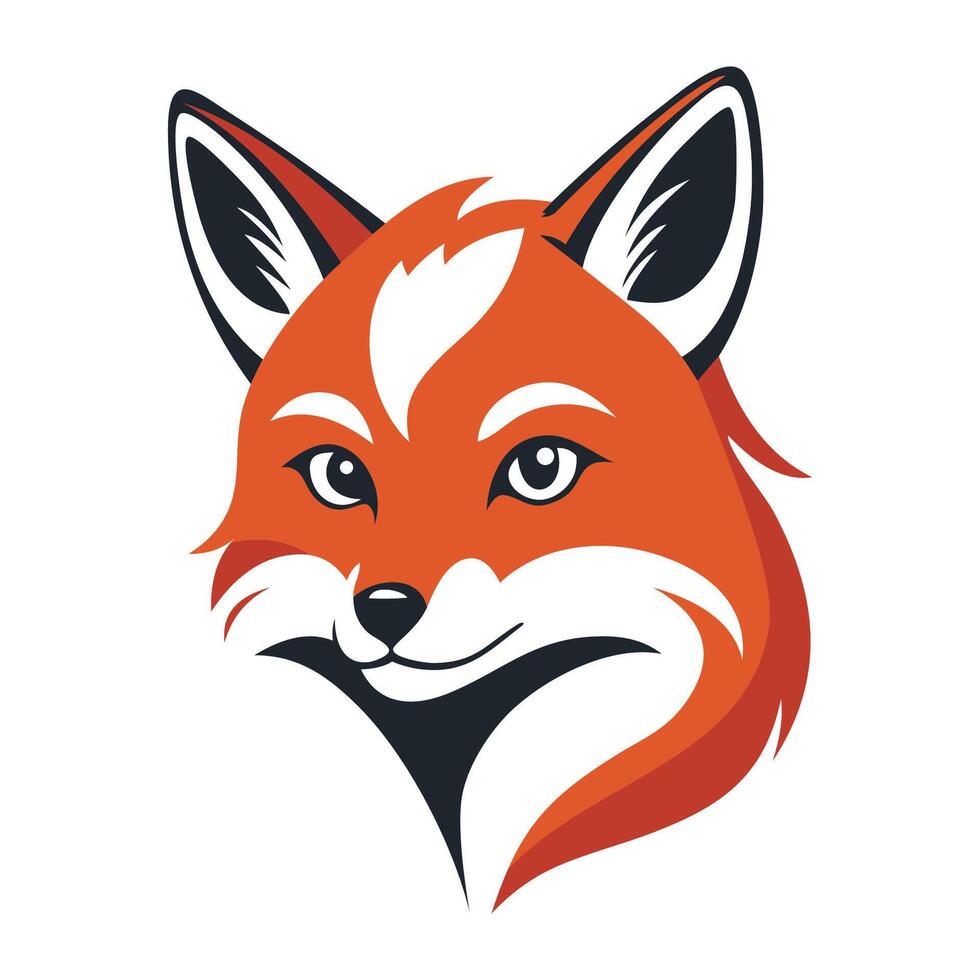 Illustration fox head mascot design vector