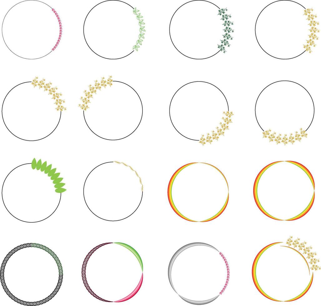 decorative color circle vector