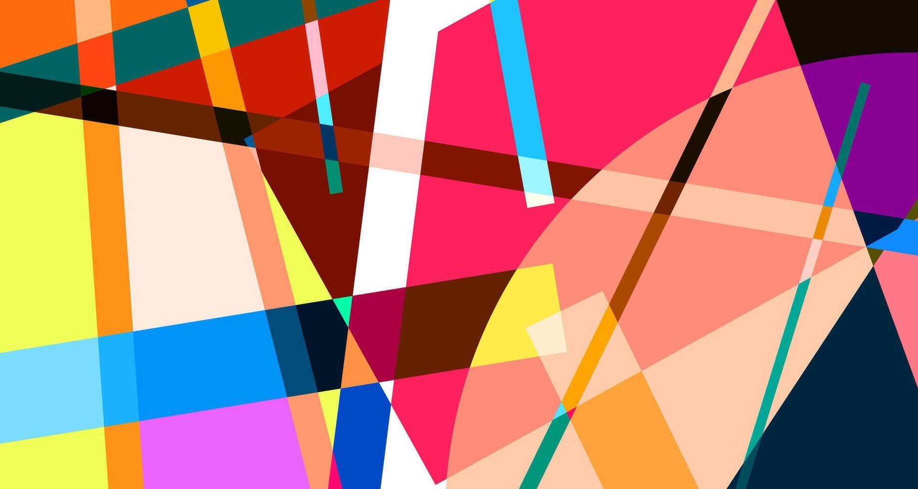 Abstract colorful geometric psychedelic background for summer vector