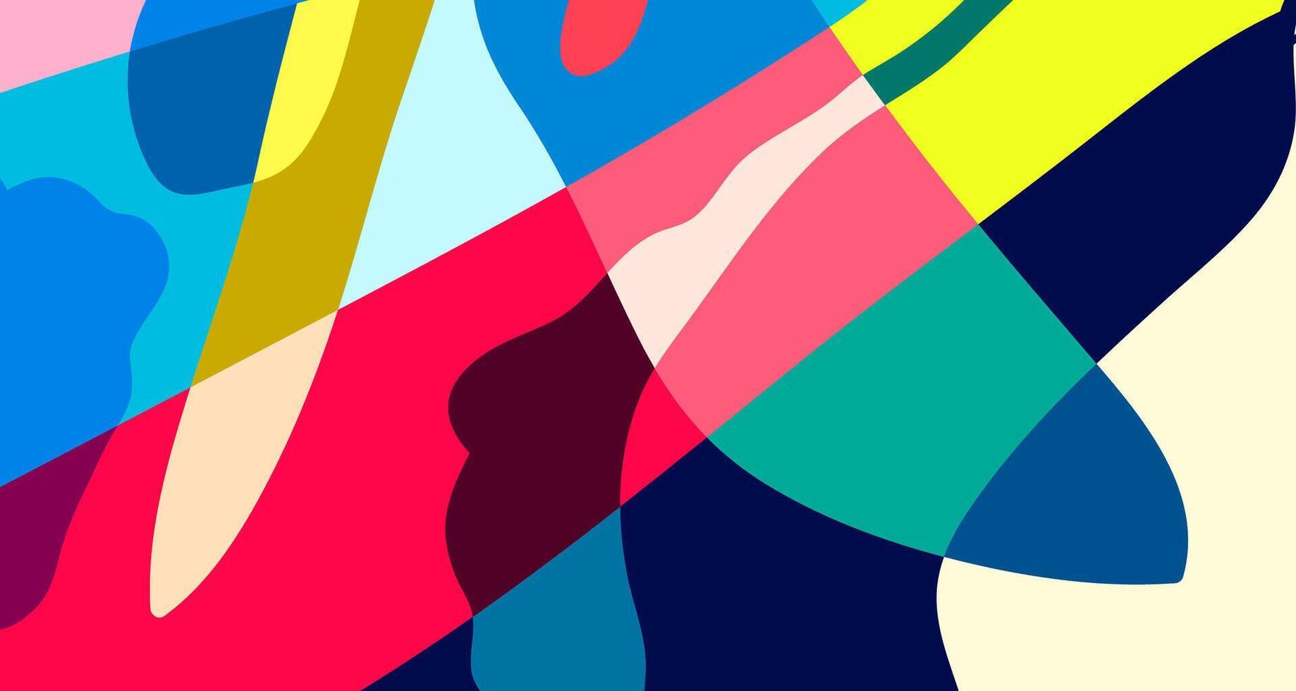Abstract colorful psychedelic pop art background for summer vector