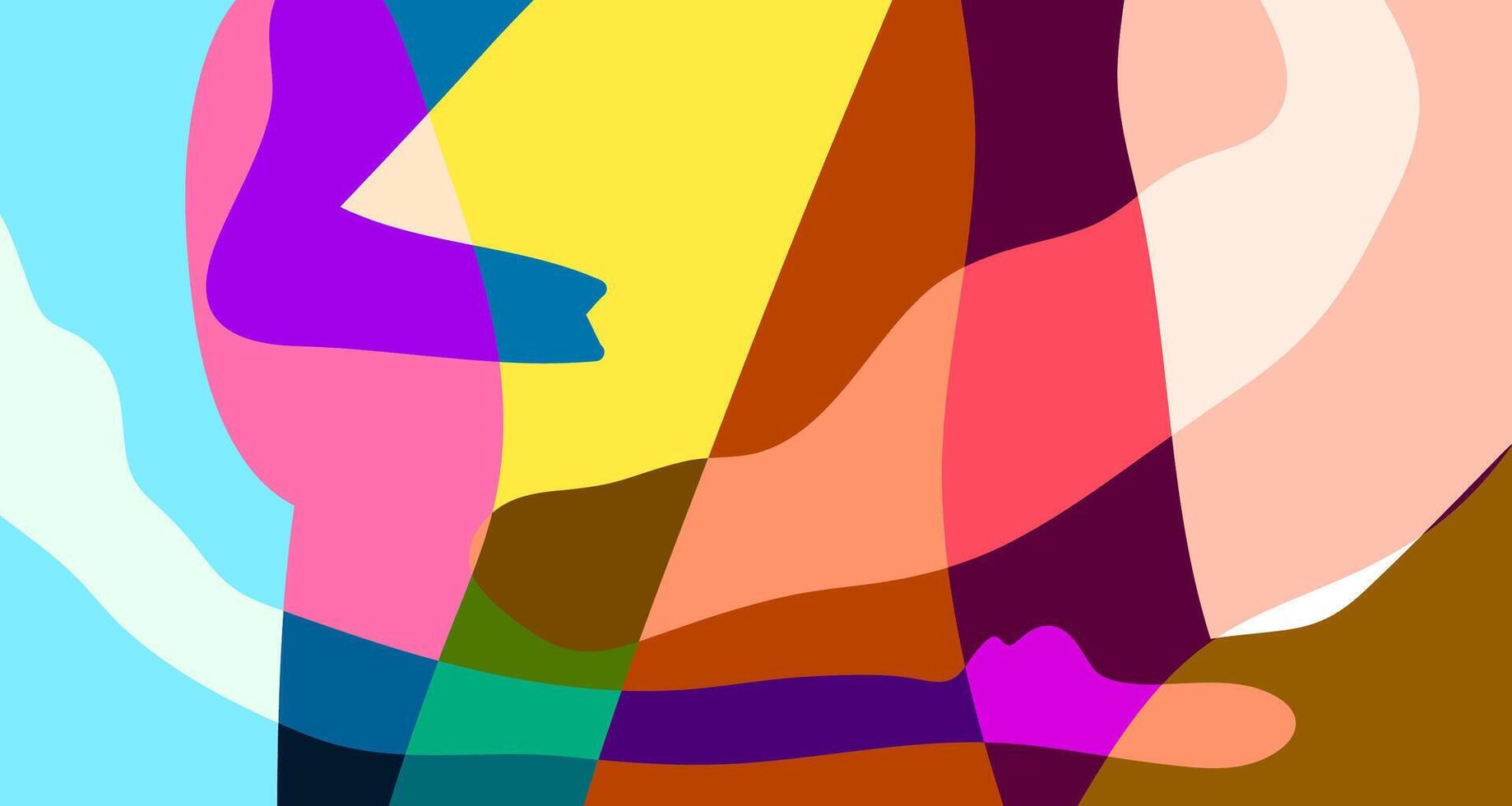 Abstract colorful psychedelic pop art background for summer vector