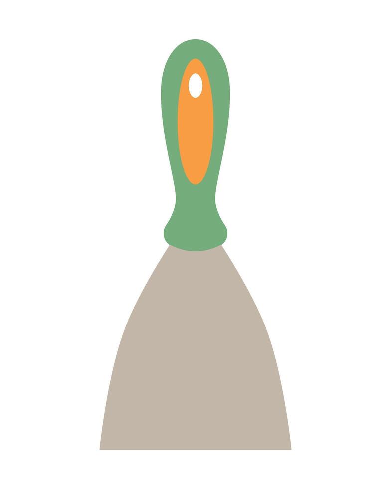 Spatula for repair and construction. Work tool in clip art style. Isolated flat illustration for your design vector