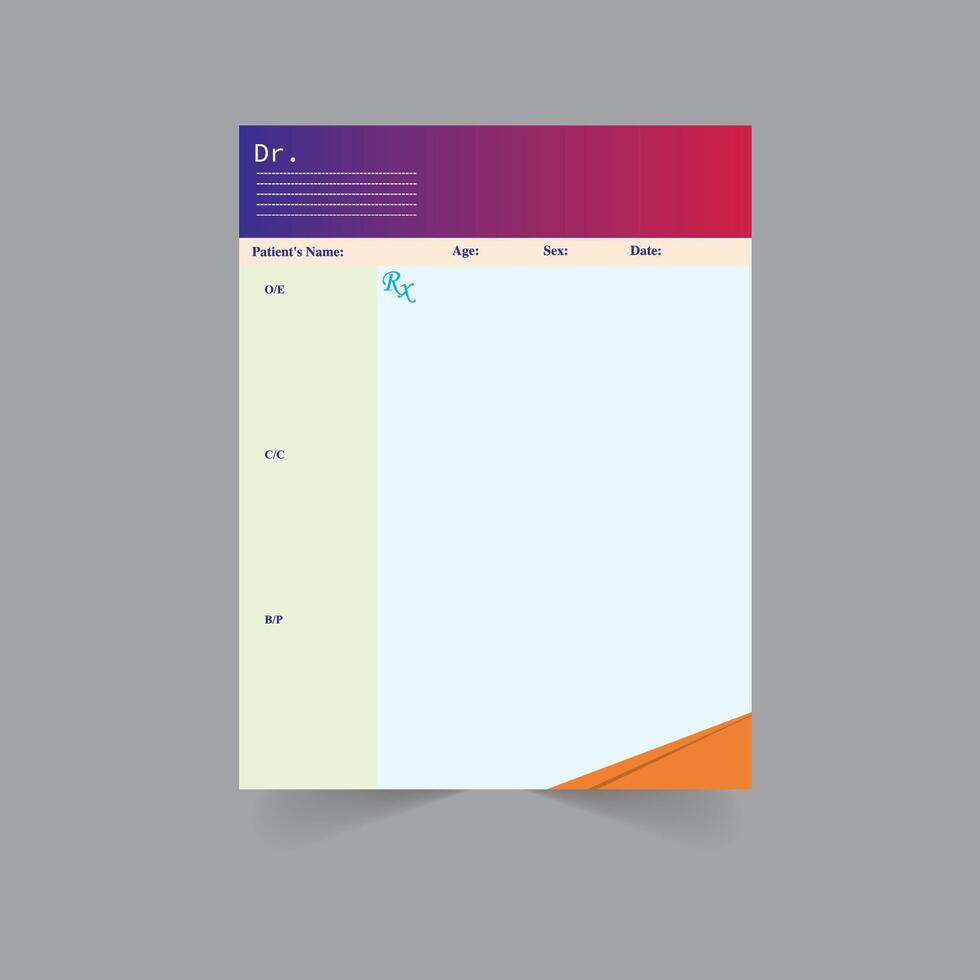 Doctor Prescription Pad vector