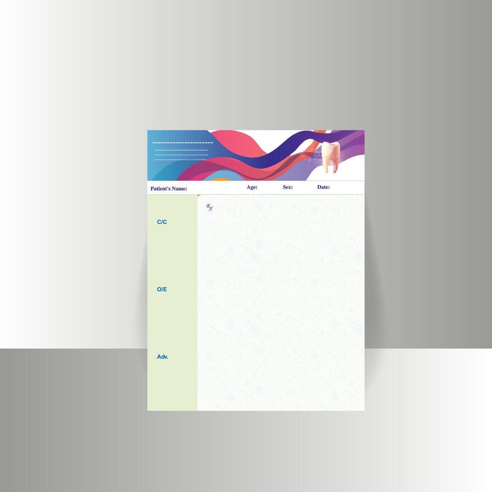 Doctor Flyer Clinic Pad, Simple Pad Design vector