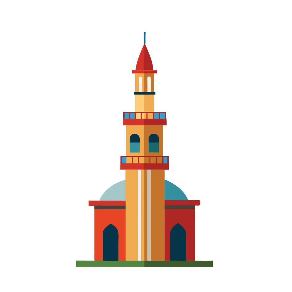 Minar illustration islamic mosque islamic mosque minar masjid vector