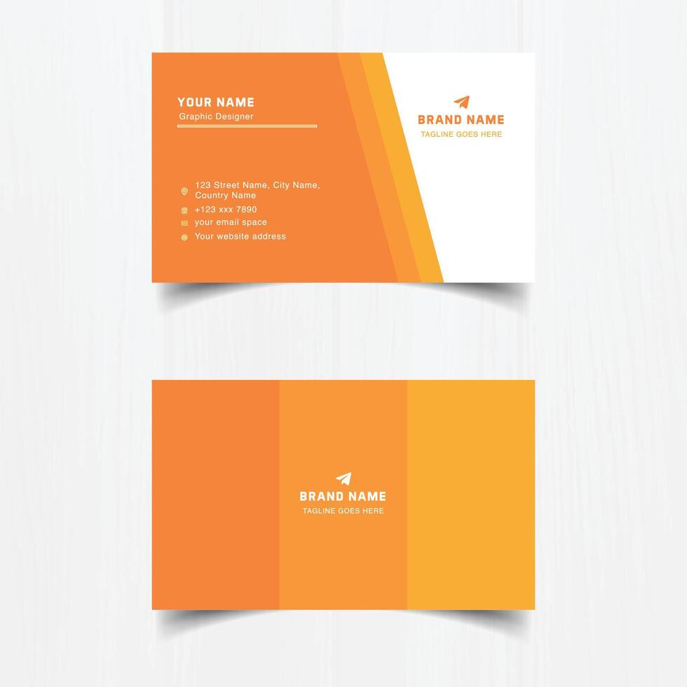 Clean style modern business card template vector