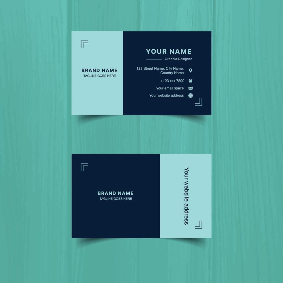 Modern and clean professional business card template vector