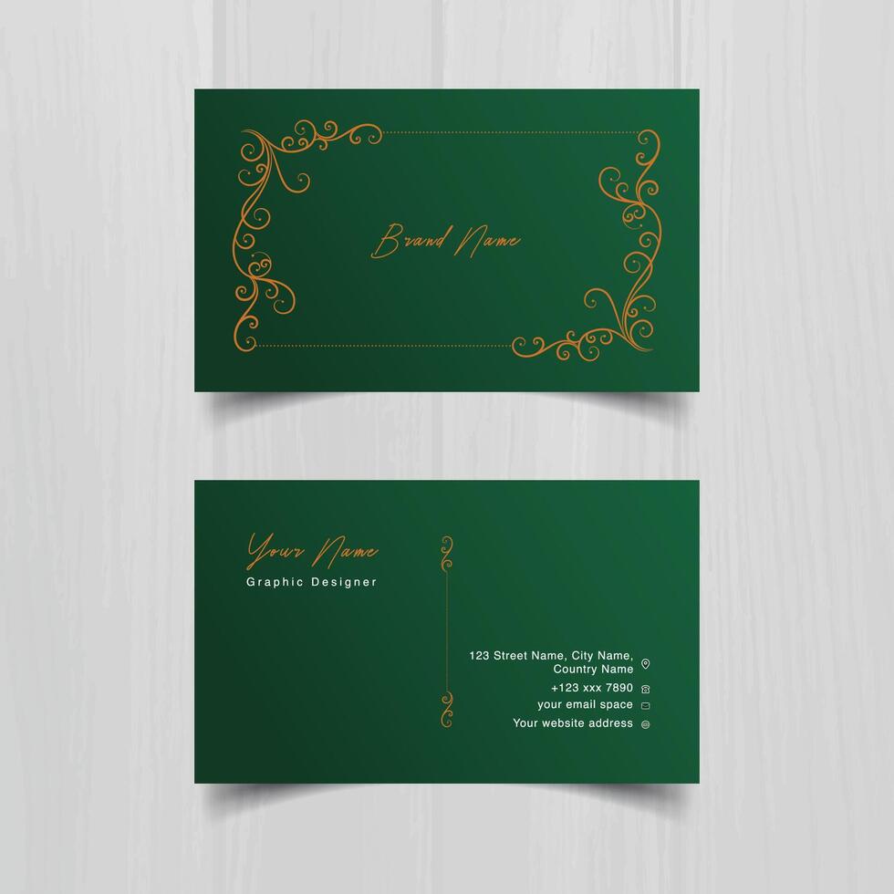 Clean style modern business card template vector