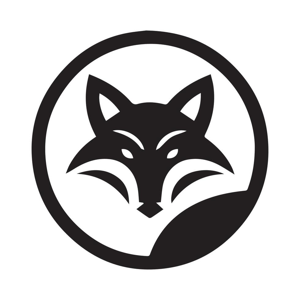 Minimalist fox logo vector