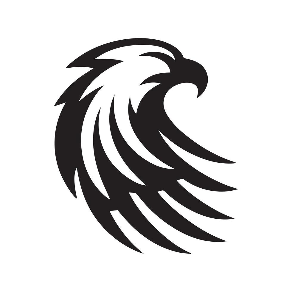 Minimalist eagle logo vector