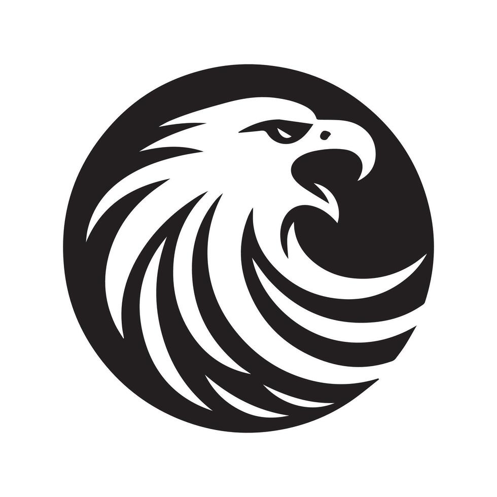 Minimalist eagle logo vector