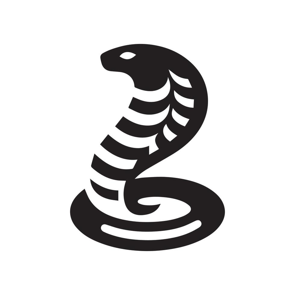 Minimalist snake logo on a white background vector