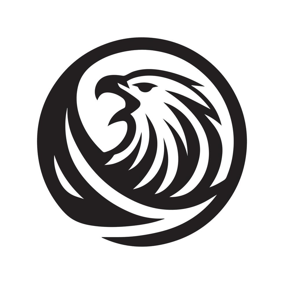 Minimalist eagle logo vector