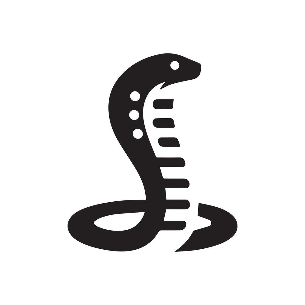 Minimalist snake logo on a white background vector