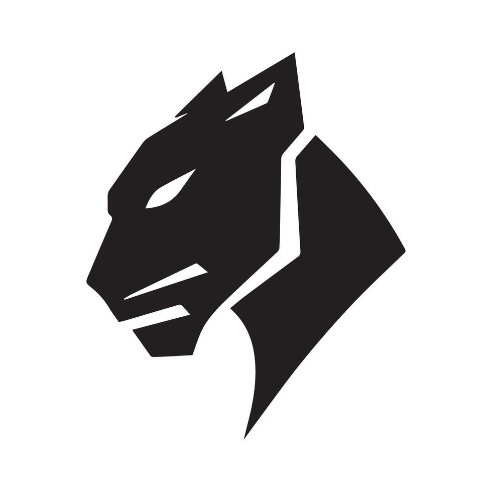 Minimalist black panther logo vector