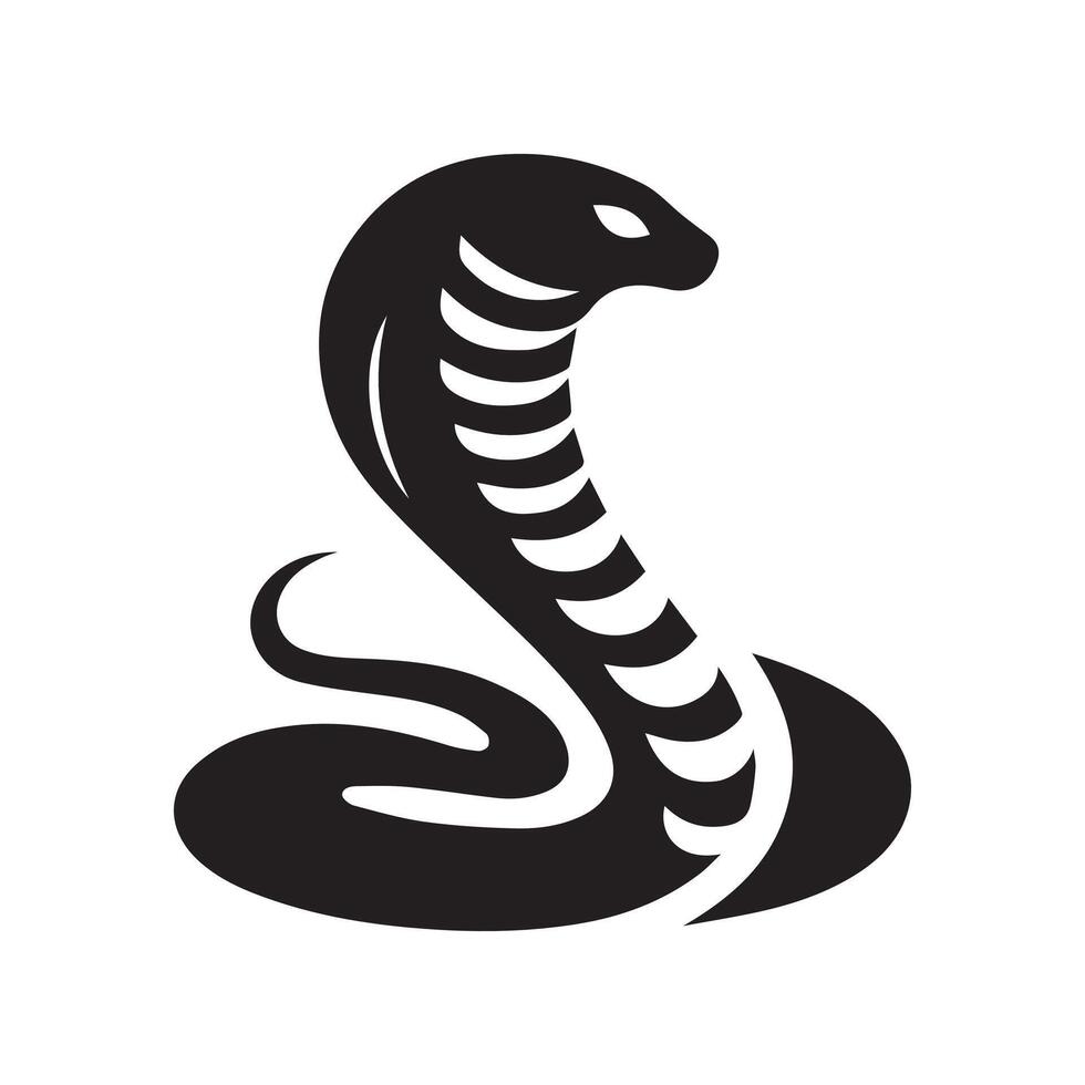 Minimalist snake logo on a white background vector