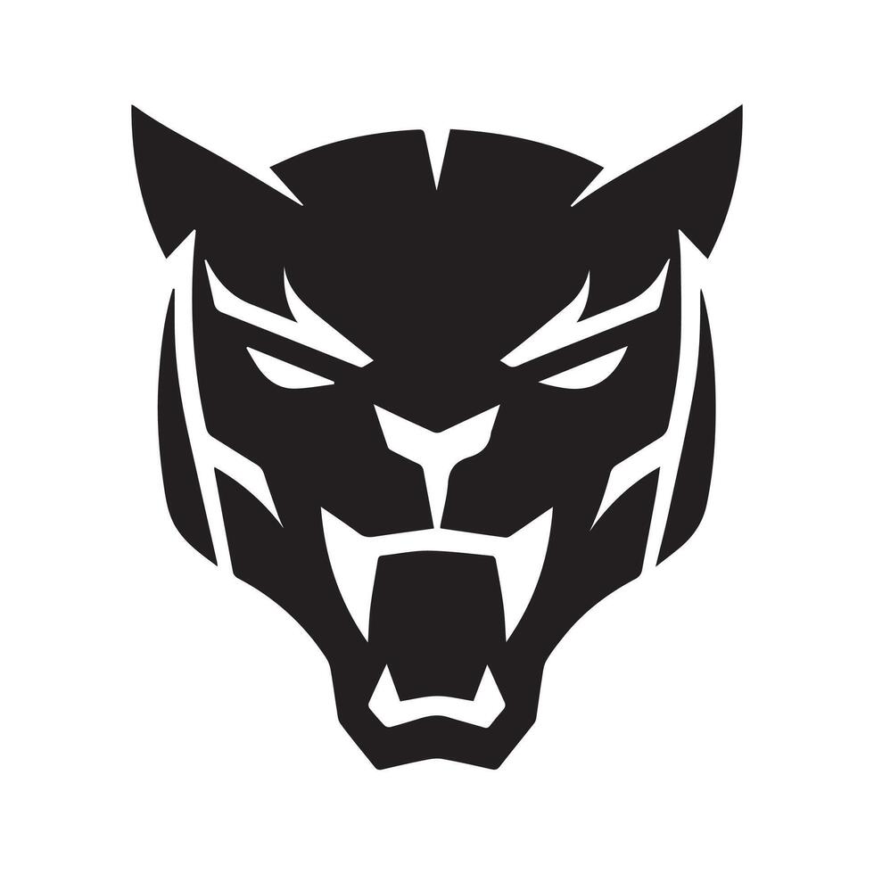 Minimalist black panther logo vector