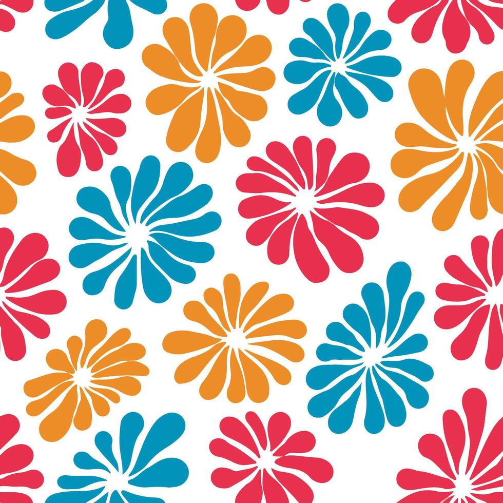seamless pattern of small abstract flowers, simple pattern. vector