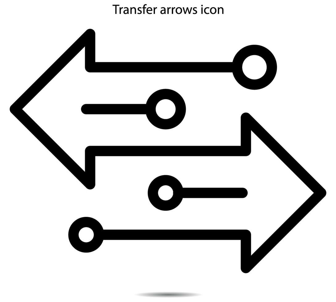 Transfer arrows icon, illustrator on background vector