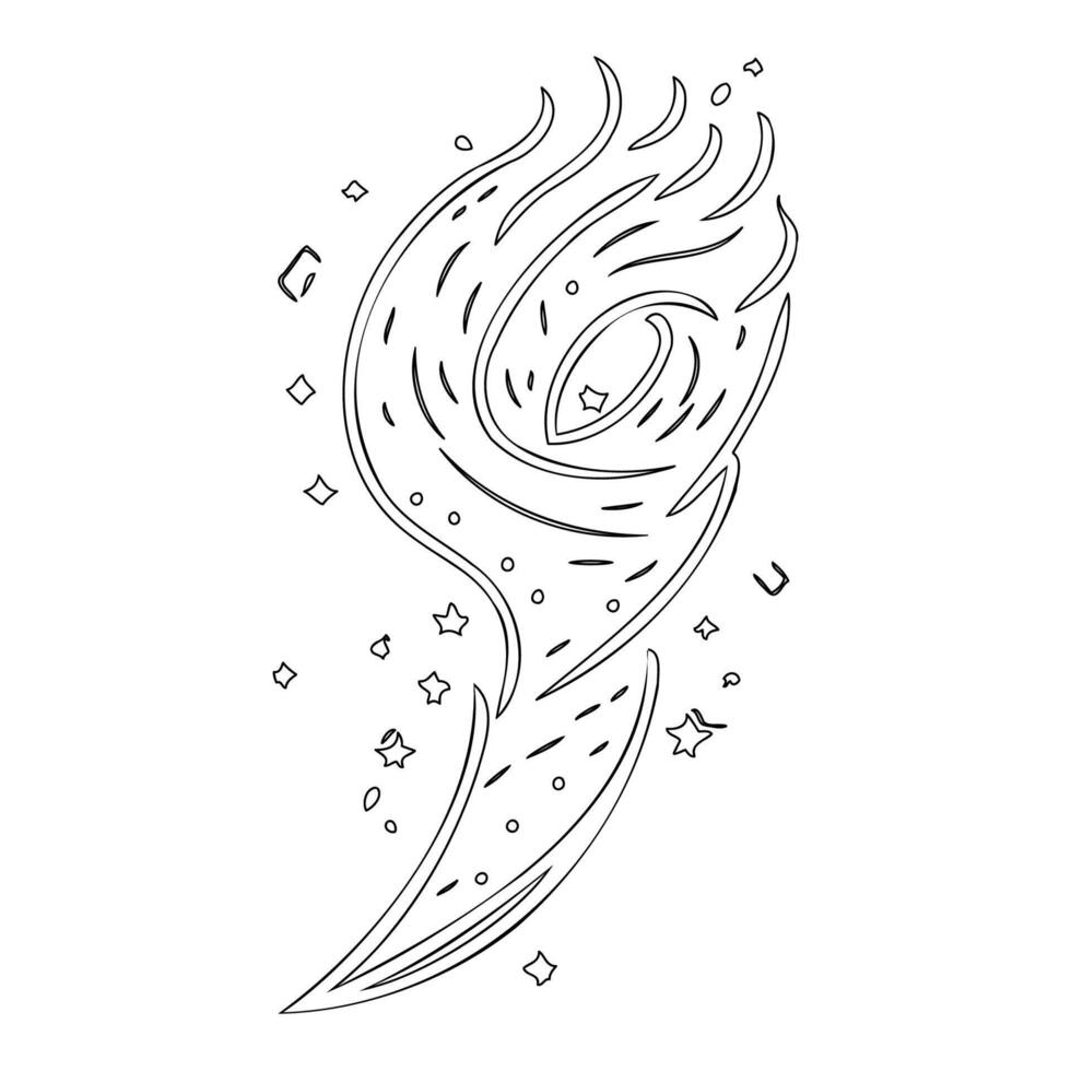 Astronaut outline illustration sketch vector