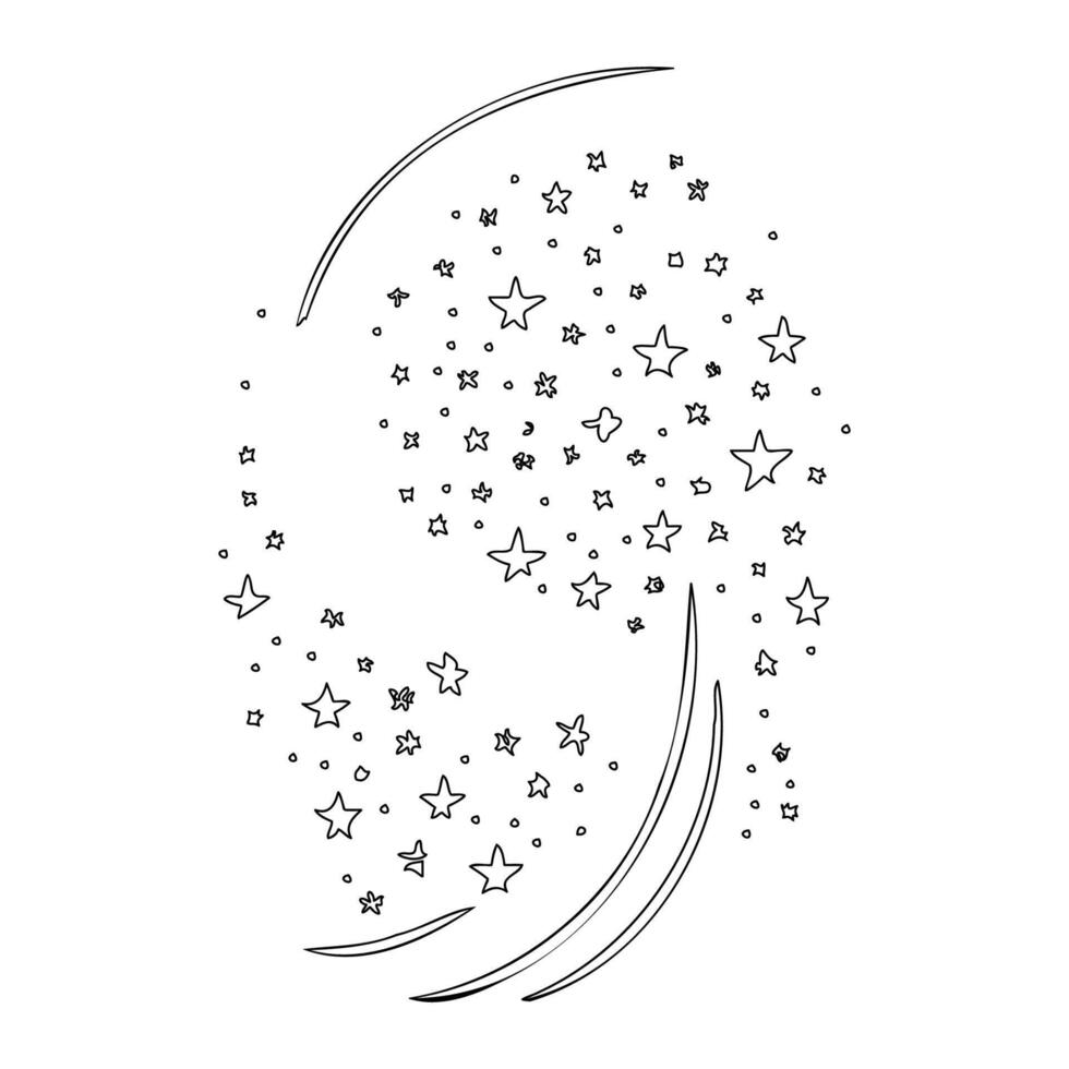 Astronaut outline illustration sketch vector