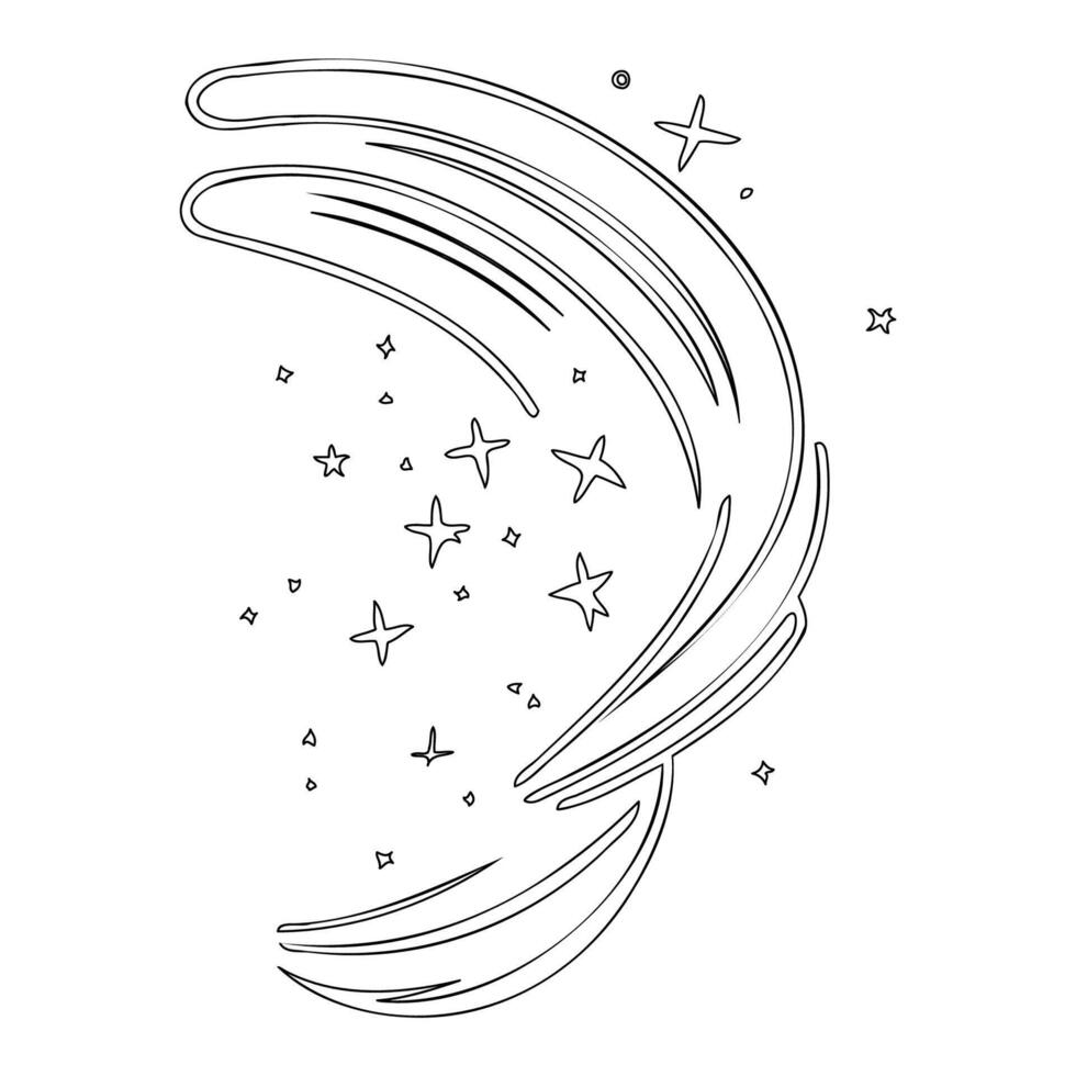 Astronaut outline illustration sketch vector