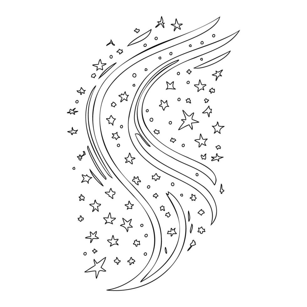 Astronaut outline illustration sketch vector
