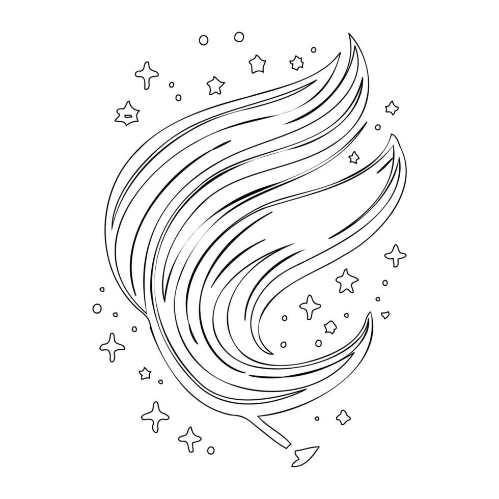 Astronaut outline illustration sketch vector